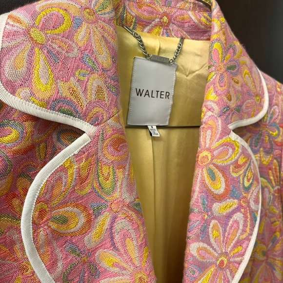 Walter Baker Brocade Daisy Coat Blazer Jacket - Picture 4 of 12